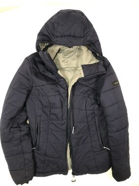 FORCLAZ TREK 500 Insulated Hoodie Jacket Packable Warm Resistant Navy Women's S